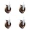 Service Caster 6 Inch High Temp Phenolic 7/8 Inch Square Stem Caster Set Total Lock Brake SCC SCC-SQTTL20S615-PHSHT-78-4 - alternate 3